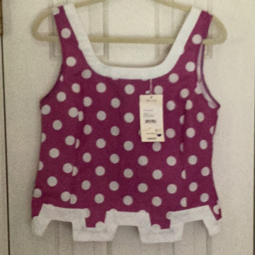 Tyler Böe Pink Fabric with White Polka Dots-Goldie-Size 10 NWT